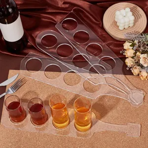 Transparant acryl bier wijn proefplank set multi-hole proeverij lade sjabloon hulpmiddel