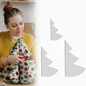 Modello Artigianale Fai da Te Strumento per Cucire Borse per Chiavi con Albero di Natale in Acrilico Trasparente Decorazione
