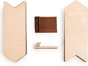 24τεμ Αγυάλιστες Ξύλινες DIY Πλακέτες Χειροτεχνίας Βέλους Ξύλινα Κομμάτια Οθόνης