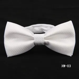 White striped men's formal bow tie classic design elegant wedding suit accessory