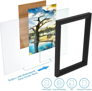 Transparente Acryl Bilderrahmen Ersatzscheibe bruchsicher DIY Bastelplatte 10 Stk