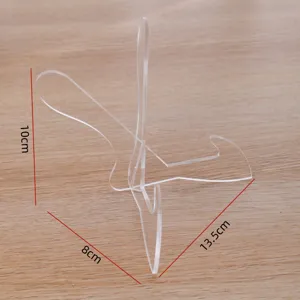 Clear acrylic display stand for plates books CD tablet holder adjustable multi-functional rack