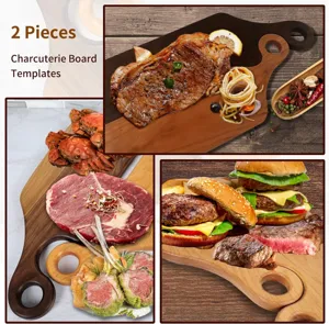 2 pezzi modello tagliere di salumi con manico in legno dima di fresatura cucina fai da te