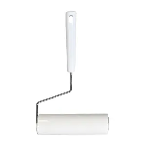 Lint roller for pet hair removal with white handle and sticky paper refill for daily cleaning main view
