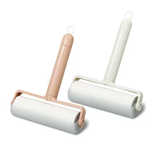 Pet Hair Removal Lint Roller With Dust Cover And Handle Replacement Core Sticky Paper Household Cleaning Tool