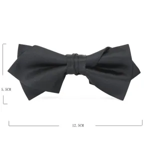 Mens classic black bow tie formal wear for wedding groom party tuxedo accessory 12.5x5.5cm