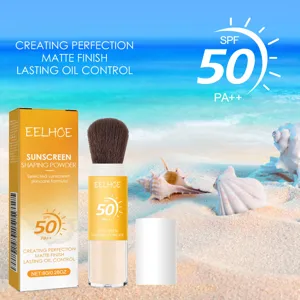 EELHOE pinceau poudre solaire fini mat controle durable du sebum imperméable maquillage