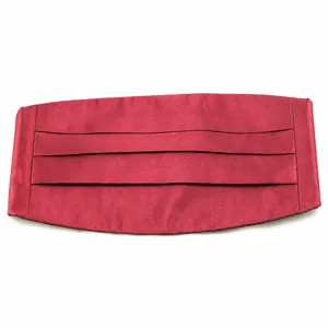 Men formal satin cummerbund detail shot, elegant pleated design for tuxedo suit accessory