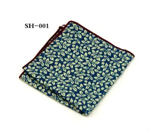 Pañuelo de bolsillo para hombre de algodón con estampado floral traje elegante boda.