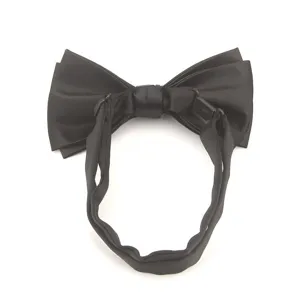 Men's Classic Black Bow Tie Formal Satin Bowtie Adjustable Strap Wedding Groom Gift Set