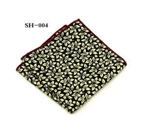 Pañuelo de bolsillo floral para hombre traje cuadrado de algodón doblado accesorio detalle