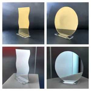 Acrílico oro plata espejo en blanco boda mesa número señal DIY fiesta decoración