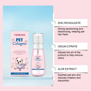Spray desodorante para mascotas con extractos naturales para eliminar eficazmente los olores de perros.