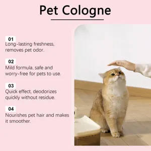 Spray desodorante y colonia para mascotas para una frescura duradera y cuidado suave diario.