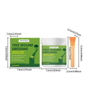 MoonSpry tree wound dressing paste set with brush, plant pruning sealer repair cream 227g