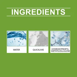 Detail showing natural ingredients like water and quicklime in the tree wound healing agent.