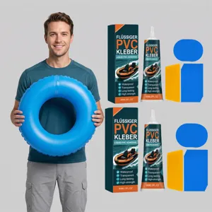 Flüssig PVC Klebstoff Reparaturset Für Aufblasbare Pool Spielzeuge Luftmatratze Wasserdichter Klarem Kleber Mit Flicken Und Schaber