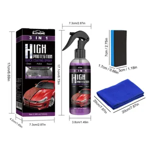 Rayhong 3 in 1 auto beschermende coating spray set met spons en microvezeldoek voor auto.