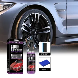 Rayhong 3 in 1 auto snelle coating spray kit met reinigingsspons en microvezeldoek.