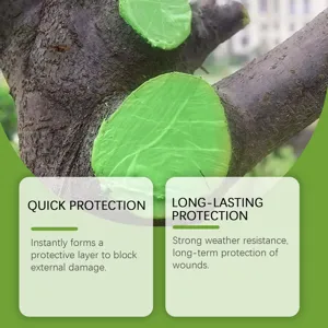 Premium tree wound healing agent, fast-acting protective paste for pruning and plant care.