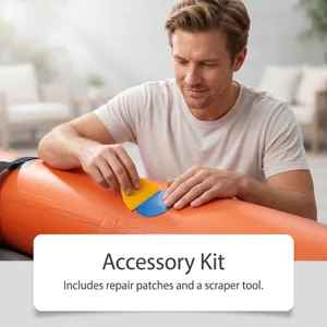 Robustes PVC Schlauchboot Reparaturset Flicken mit Schaber Werkzeug fuer Matratzen
