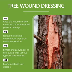 Detail view of tree wound dressing, plant healing agent for garden pruning protection.