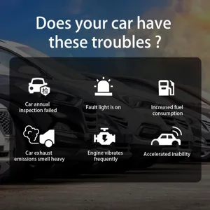 Professional car catalytic converter cleaner helps solve engine problems and reduce emissions.