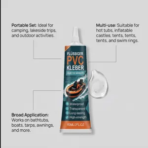 Flüssig PVC Kleber 60ml wasserdicht stark Reparaturset für Boote Zelte aufblasbare Artikel