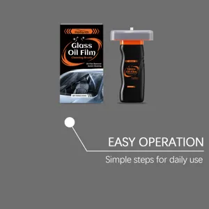 HOMONTH glass oil film cleaning brush removes stubborn stains and water spots from car windshields.