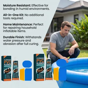 Flüssig PVC Kleber Reparaturset für Haushalts-Aufblasartikel und Pools, wasserdicht.