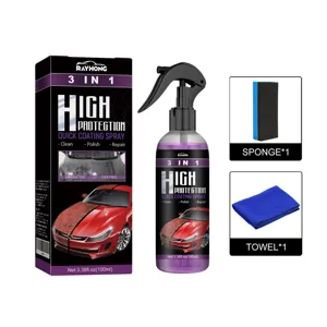 Rayhong 3 in 1 Auto Coating Spray Snelle Reiniging en Reparatie 100ml Set met Handdoek
