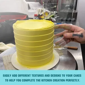 Acryl klaren kuchen schaber glatter kamm gebäck schneider für backen dekorieren werkzeug