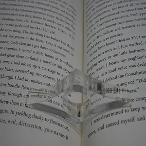 Marcapáginas de pulgar de acrílico transparente para lectura, soporte de páginas de libros.