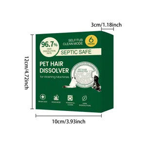 Pet hair dissolver washing machine cleaning tablet pet cleaner 6 pieces box packaging