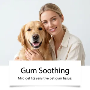 Gel de soin dentaire pour animaux apaise les gencives sensibles chats et chiens.