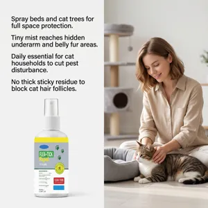 Discover details of this pet flea tick spray, featuring a fine mist nozzle for cats.