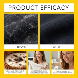 Pet hair dissolving agent for laundry daily fabric cleaner and pet hair remover care.