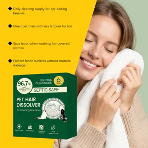 Pet hair dissolver tablets for washing machines, efficient cleaning and fur removal, 6 pcs