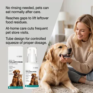 Gel de soin dentaire pour animaux chiens et chats nettoie efficacement et rafraîchit.