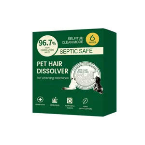 Pet hair dissolver cleaning tablets for washing machines 6 pieces septic safe formula