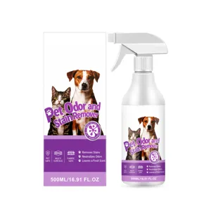 Haustier Geruchs- und Fleckenentferner Spray 500ml für Katzen und Hunde, sicher auf Textilien.