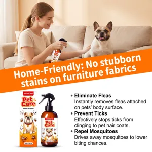 Detalles del spray herbal para mascotas YEGBONG con repelente de pulgas y garrapatas para el hogar.