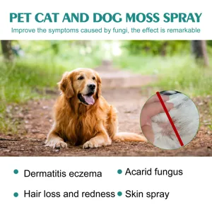Spray antimusgo para gatos y perros, cuidado de la piel, protección antimicótica y alivio.