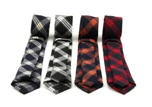 Men's plaid tie British style casual 6cm narrow necktie for business suit daily wear