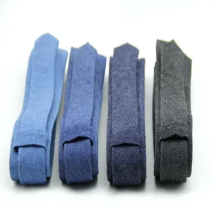 Corbata de mezclilla lisa para hombre corbata estrecha casual de moda set algodon