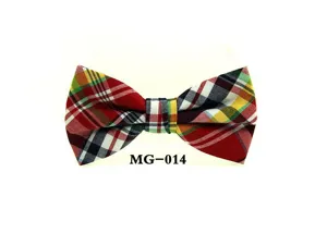 Klassische Herren Baumwoll Karo Fliege, bunte Tartan Schleife für Party und Business Anzug.