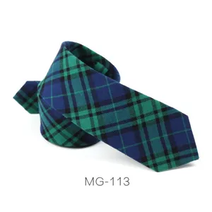 Corbata de cuadros azul y verde para hombre, corbata estrecha estilo británico para negocios.