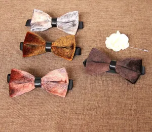 Men velvet bowties with printed patterns, perfect for formal business suits and wedding evening party.