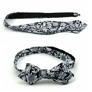 Fashion Men Cotton Bowtie Floral Printed Adjustable Handmade Pointed Bow Tie Wedding Business Party Neckwear