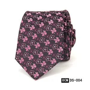 Corbata hombre 8cm negocios boda detalle, elegante patrón floral, tela calidad.